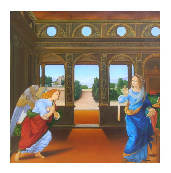 ANNUNCIATION by lorenzo di credi 1490 renaissance